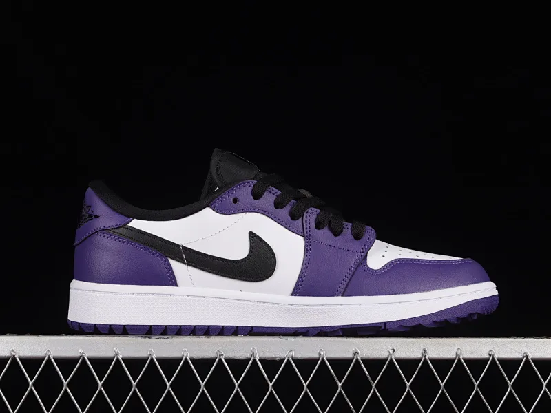 All categories Air Jordan Jordan series basketball shoes Air Jordan 1 Low G version pure original Air Jordan 1 Low Golf "White Purple" AJ1 Joe 1 new golf version white and purple color DD9315-105
